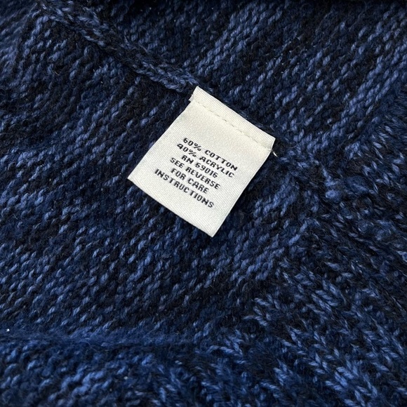 STUDIO Works Open Front Cardigan Sweater Heathered Navy Blue‎ Women’s Large L - Picture 5 of 5